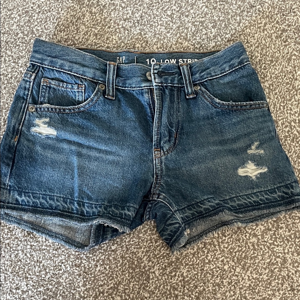 GAP Kids Distressed Blue Jean Shorts